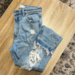 A&F High Rise Mom Jean